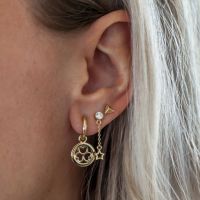 JWLS4U | Earrings 3 Hearts Gold 2